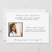 Moderne Elegant Afstuderen Script-foto Kaart (Achterkant)