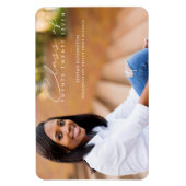 Moderne Elegant Afstuderen Script-foto Magneet (Verticaal)