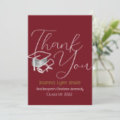 Moderne Elegant Afstuderen white Pet Bedankt Scrip (Staand voorkant)