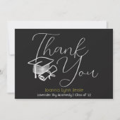 Moderne Elegant Afstuderen white Pet Bedankt Scrip (Voorkant)