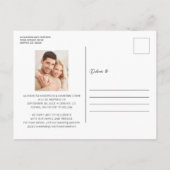 Moderne Elegant Arch Script-foto slaat de datum op Briefkaart (Achterkant)