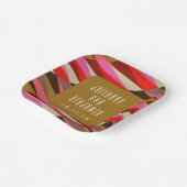 Moderne Elegant Art Deco Geometric Wedding Custom Papieren Bordje (Gebogen)