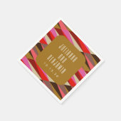 Moderne Elegant Art Deco Geometric Wedding Custom Servet (Hoek)