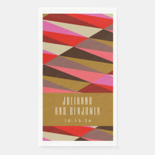 Moderne Elegant Art Deco Geometric Wedding Custom Servet