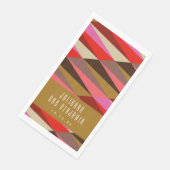 Moderne Elegant Art Deco Geometric Wedding Custom Servet (Hoek)