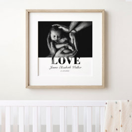 Moderne Elegant Baby Fotoliefhebpografie Poster