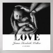 Moderne Elegant Baby Fotoliefhebpografie Poster (Voorkant)