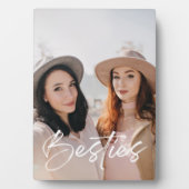 Moderne Elegant Besties Foto voor Beste Vrienden Fotoplaat (voorkant)