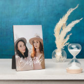 Moderne Elegant Besties Foto voor Beste Vrienden Fotoplaat (Zijkant)