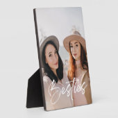 Moderne Elegant Besties Foto voor Beste Vrienden Fotoplaat (Zijkant)