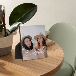 Moderne Elegant Besties Foto voor Beste Vrienden Fotoplaat