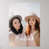 Moderne Elegant Besties Foto voor Beste Vrienden Poster (Voorkant)