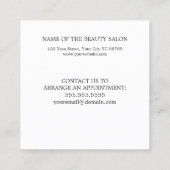 Moderne Elegant Black en White Loyalty Kaart (Achterkant)