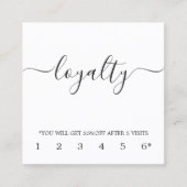 Moderne Elegant Black en White Loyalty Kaart (Voorkant)