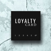 Moderne Elegant Black en White Loyalty Kaart