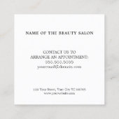 Moderne Elegant Black en White Loyalty Kaart (Achterkant)