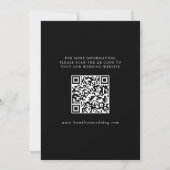 Moderne Elegant Black en White QR-code Save The Date (Achterkant)