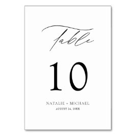 Moderne elegant Black en White Table Ten Wedding Kaart