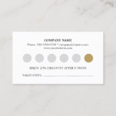 Moderne Elegant Black Lace Gold Loyalty Kaart (Achterkant)