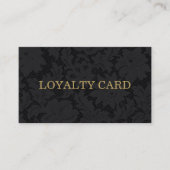 Moderne Elegant Black Lace Gold Loyalty Kaart (Voorkant)