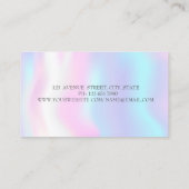 Moderne Elegant Black Lotus Holographic Visitekaartje (Achterkant)