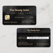 Moderne Elegant Black Silk Credit Kaart Visitekaartje (Voorkant / Achterkant)