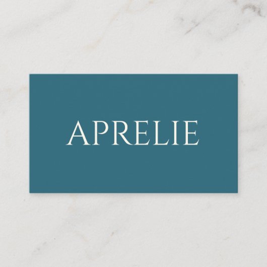 Moderne, elegant Blauwgroen blauw Creative Profess Visitekaartje (Voorkant)