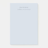 Moderne Elegant Blue Custom Post-it Notes (Voorkant)