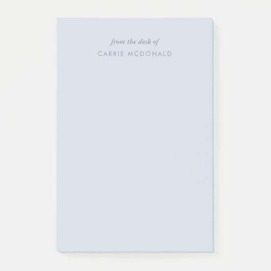 Moderne Elegant Blue Custom Post-it Notes (Voorkant)