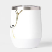 Moderne Elegant Blue Gold Marble Persoonlijke naam (Achterkant)