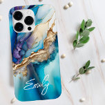 Moderne Elegant Blue Gold Marble Persoonlijke naam Case-Mate iPhone 14 Pro Max Hoesje<br><div class="desc">Moderne Elegant Blue Gold Marble Specialized Name iPhone 14 Pro Max Hoesjes kenmerkt uw gepersonaliseerde naam in een elegante kalligrafiekscripttypografie op een moderne blauwe en gouden marmer achtergrond. Perfect geschenk voor haar verjaardag,  moeder voor Moederdag,  zus of bijen voor Kerstmis en feestdagen. Ontworpen door ©Evco Studio www.zazzle.com/store/evcostudio</div>