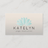 Moderne Elegant Blue Lotus Icon Yoga Instructor Visitekaartje (Voorkant)