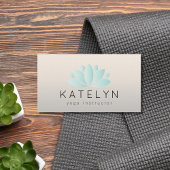 Moderne Elegant Blue Lotus Icon Yoga Instructor Visitekaartje