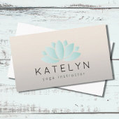 Moderne Elegant Blue Lotus Icon Yoga Instructor Visitekaartje
