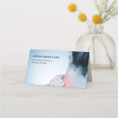 Moderne Elegant Blue Massage Therapist Benoeming Afsprakenkaart (Voorkant)