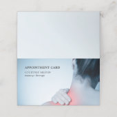 Moderne Elegant Blue Massage Therapist Benoeming Afsprakenkaart (Buitenkant ongevouwen)
