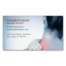 Moderne Elegant Blue Photo Massage Therapist