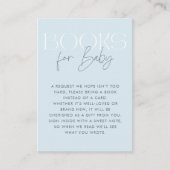 Moderne Elegant Blue Script Books voor Baby Informatiekaartje (Voorkant)