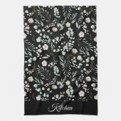 Moderne Elegant botanische eucalyptus Theedoek (Verticaal)