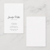 Moderne Elegant Calligraded Script Clean Plain Visitekaartje (Voorkant / Achterkant)