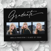 Moderne Elegant Calligraphy Ink Script 3 Foto Briefkaart