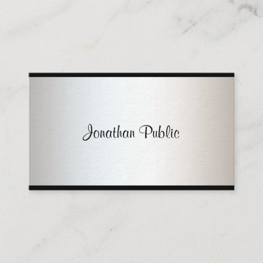 Moderne Elegant Calligraphy Script Creative Plain Visitekaartje (Voorkant)