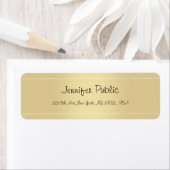 Moderne Elegant Calligraphy Script Gold Sjabloon Etiket (Insitu)