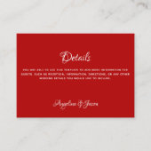 Moderne Elegant Calligraphy Wedding Enclosure Kaar Informatiekaartje (Voorkant)