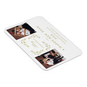 Moderne Elegant Chic Kerstmis 2 Foto's familie Magneet (Rechterzijde)