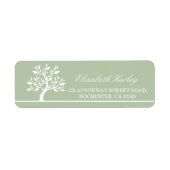 Moderne Elegant Classy Tree Address Label Sjablone (Voorkant)
