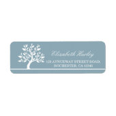 Moderne Elegant Classy Tree Address Label Sjablone (Voorkant)