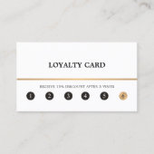 Moderne Elegant Clean Faux Gold Line Kaart Klantenkaartje (Voorkant)