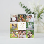 Moderne Elegant Collage 8 Kerstfeest (Staand voorkant)