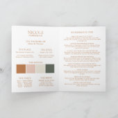 Moderne Elegant Colour Palette Bridesmaid Info Kaa (Binnen)